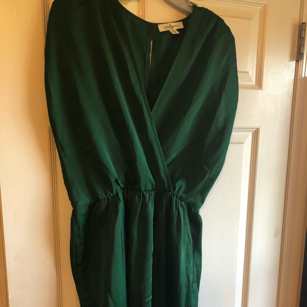 Dark teal casual dress